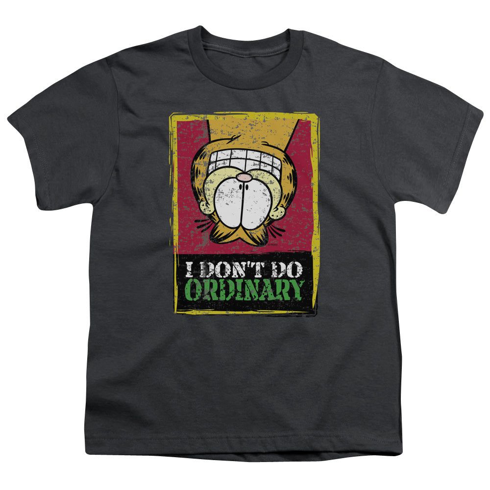Garfield - I Dont Do Ordinary - Short Sleeve Youth 18/1 - Charcoal T-shirt