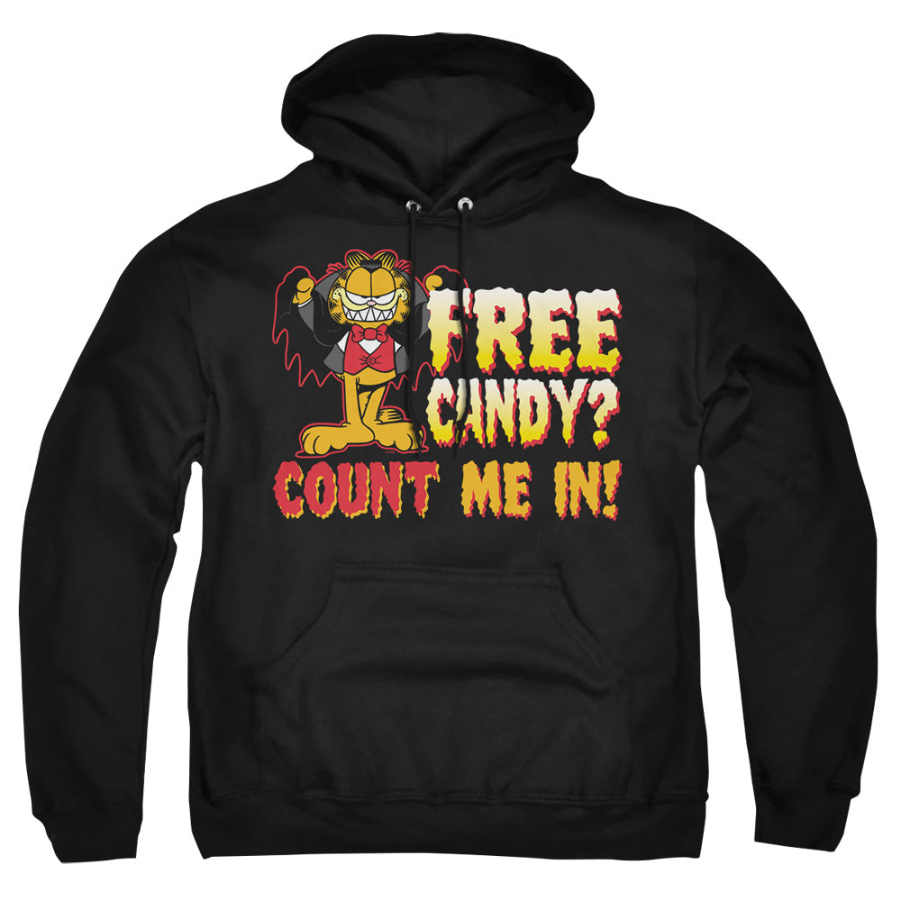 Garfield - Count Me In - Adult Pull-over Hoodie - Black