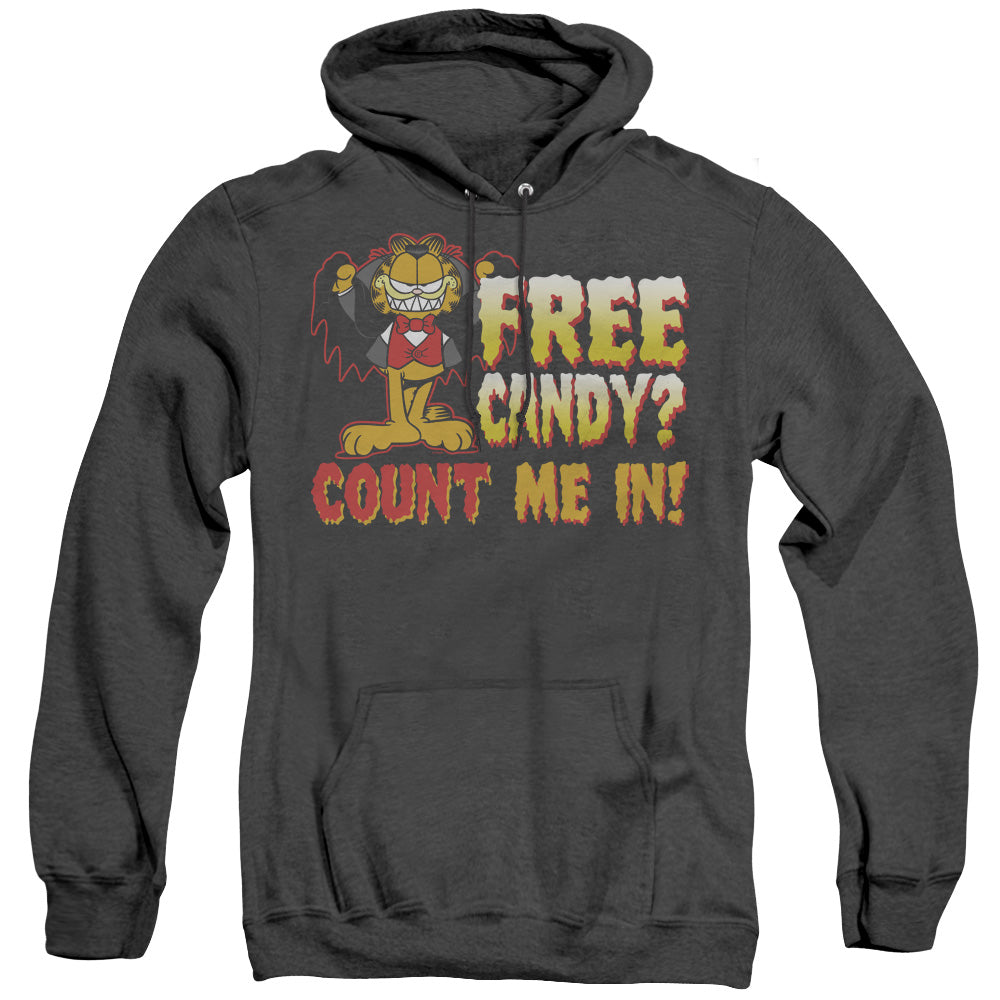 Garfield - Count Me In - Adult Heather Hoodie - Black