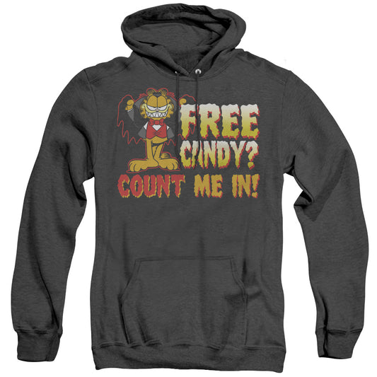 Garfield - Count Me In - Adult Heather Hoodie - Black