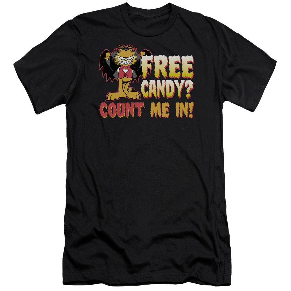 Garfield - Count Me In-premuim Canvas Adult Slim Fit 30/1 - Black