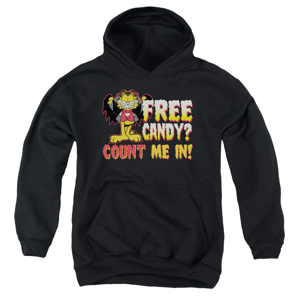 Garfield - Count Me In - Youth Pull-over Hoodie - Black