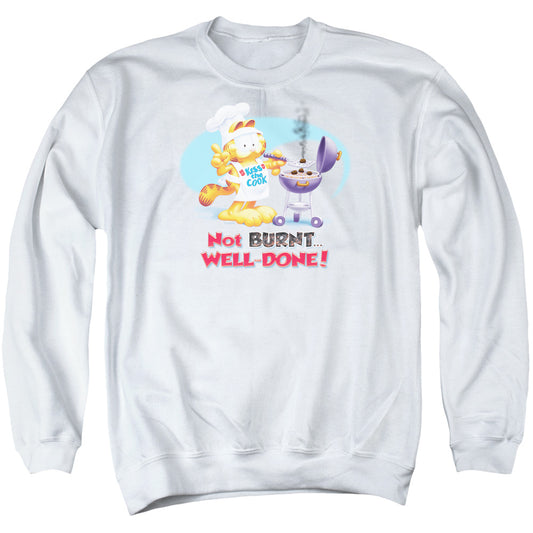 Garfield - Well Done - Adult Crewneck Sweatshirt - White