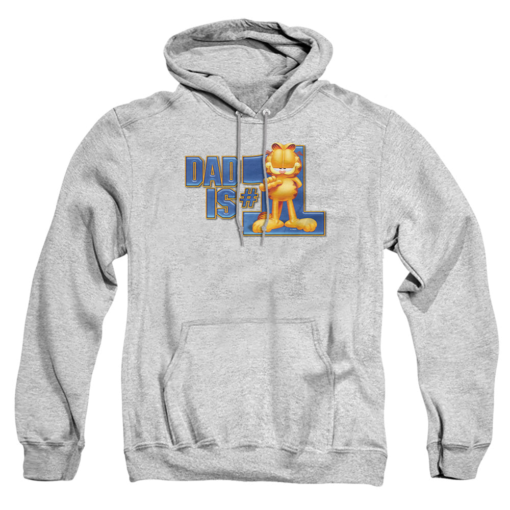 Garfield - Dad Is Number One - Adult Pull-over Hoodie - Athletic Heather