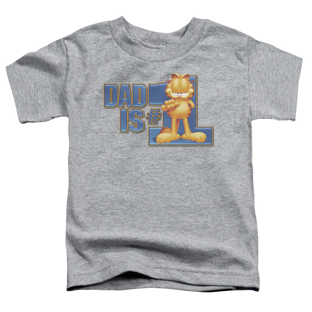 Garfield - Dad Is Number One - Short Sleeve Toddler Tee - Athletic Heather T-shirt