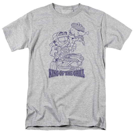 Garfield - King Of The Grill - Short Sleeve Adult 18/1 - Athletic Heather T-shirt
