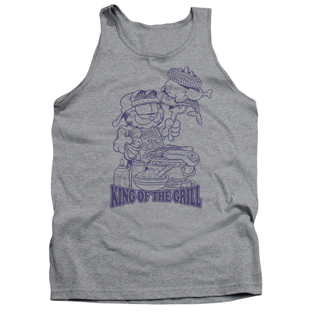 Garfield - King Of The Grill - Adult Tank - Athletic Heather