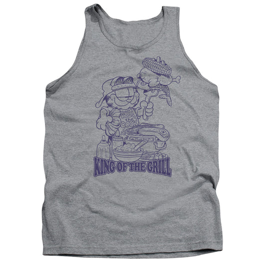 Garfield - King Of The Grill - Adult Tank - Athletic Heather