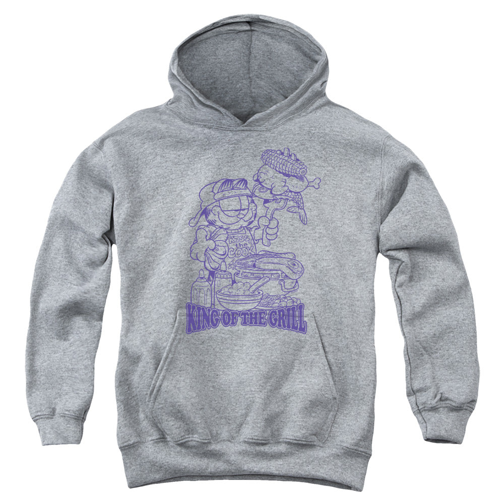 Garfield - King Of The Grill - Youth Pull-over Hoodie - Heather