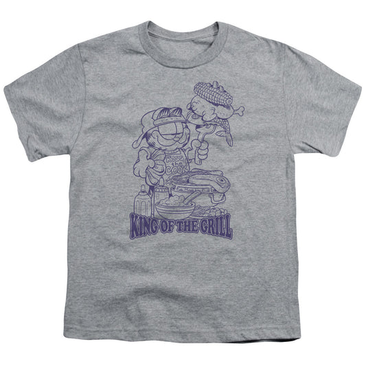 Garfield - King Of The Grill - Short Sleeve Youth 18/1 - Athletic Heather T-shirt