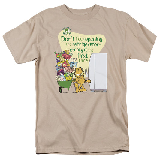 Garfield - Empty It - Short Sleeve Adult 18/1 - Sand T-shirt