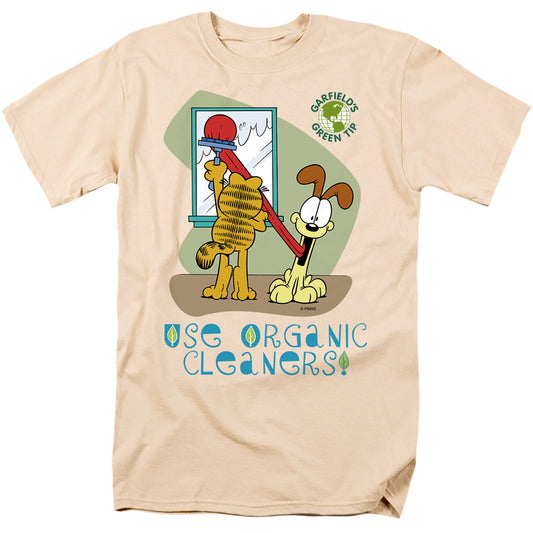 Garfield - Organic Cleaners - Short Sleeve Adult 18/1 - Cream T-shirt