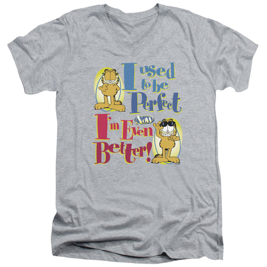 Garfield - Even Better - Short Sleeve Adult V-neck - Athletic Heather T-shirt