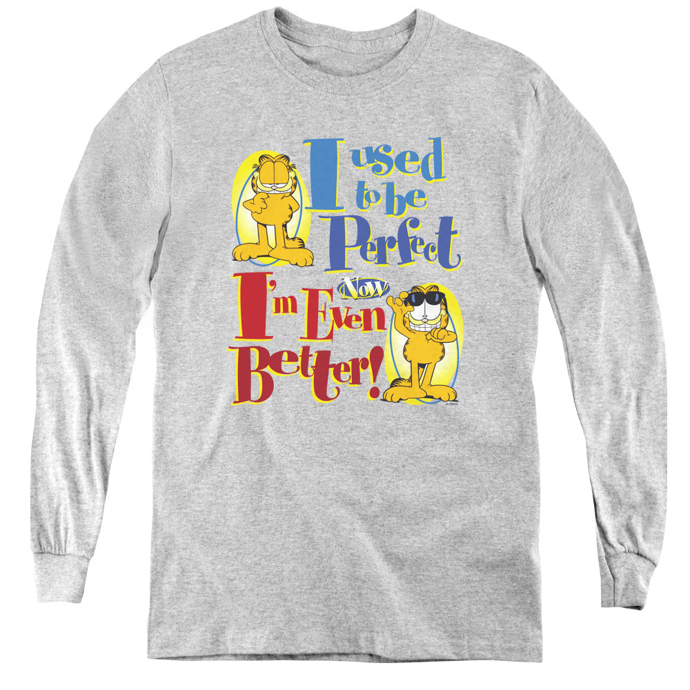 Garfield - Even Better - Youth Long Sleeve Tee - Athletic Heather