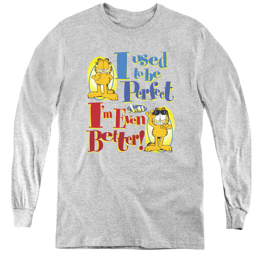 Garfield - Even Better - Youth Long Sleeve Tee - Athletic Heather