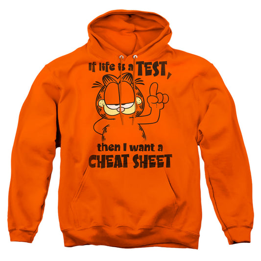 Garfield - Cheat Sheet - Adult Pull-over Hoodie - Orange