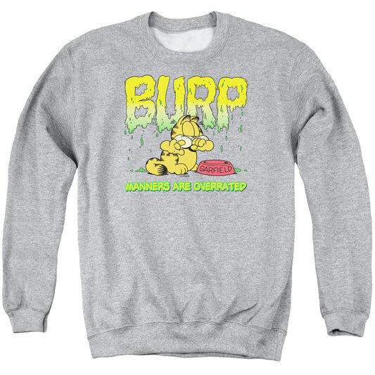 Garfield - Manners - Adult Crewneck Sweatshirt - Athletic Heather