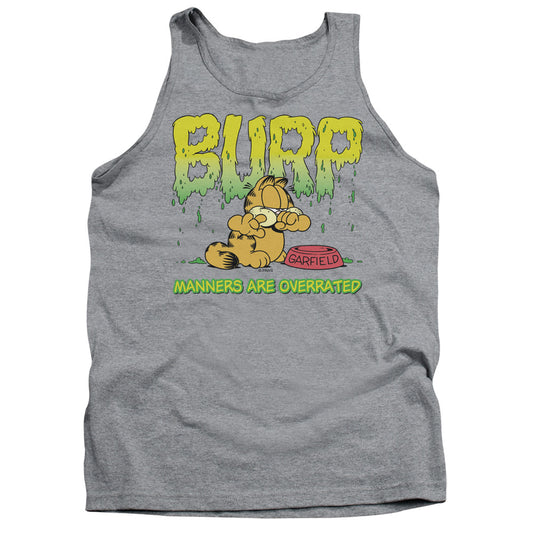 Garfield - Manners - Adult Tank - Athletic Heather