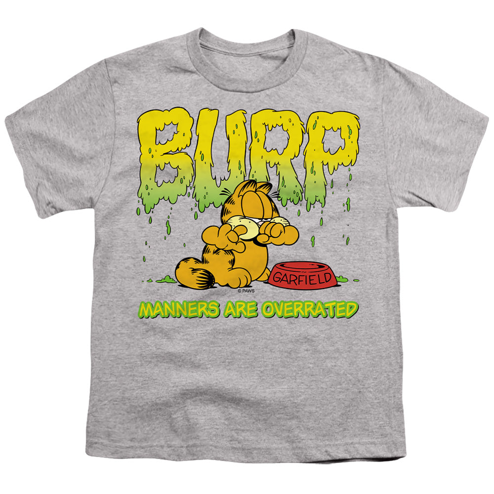 Garfield - Manners - Short Sleeve Youth 18/1 - Athletic Heather T-shirt