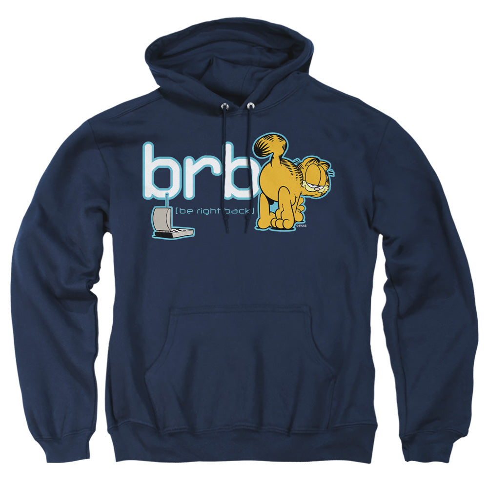 Garfield - Be Right Back - Adult Pull-over Hoodie - Navy