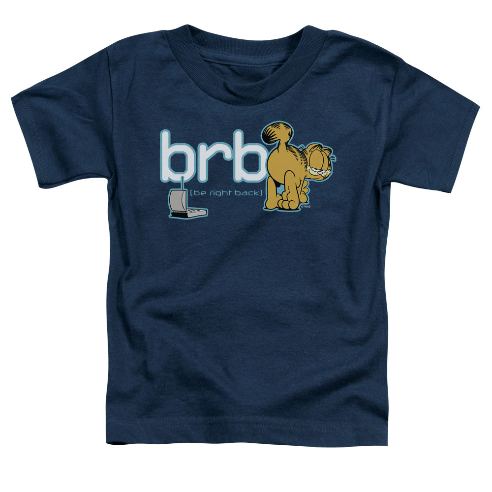 Garfield - Be Right Back - Short Sleeve Toddler Tee - Navy T-shirt