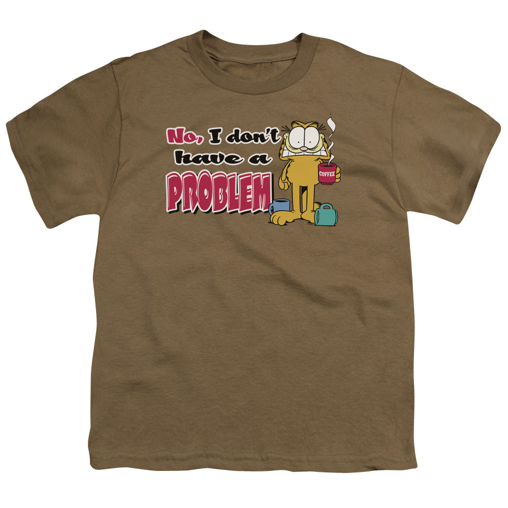Garfield - No Problem - Short Sleeve Youth 18/1 - Safari Green T-shirt
