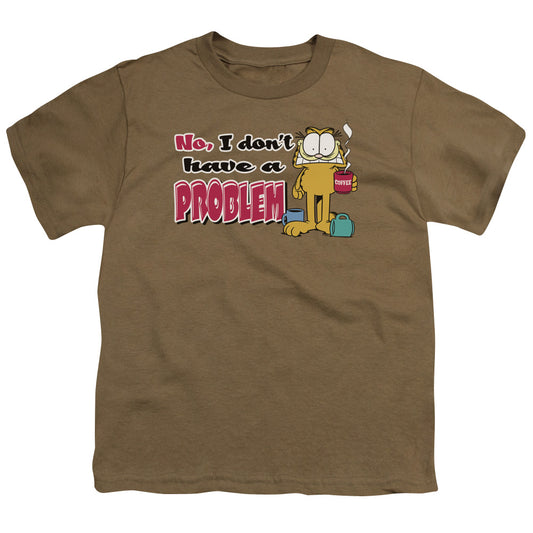 Garfield - No Problem - Short Sleeve Youth 18/1 - Safari Green T-shirt