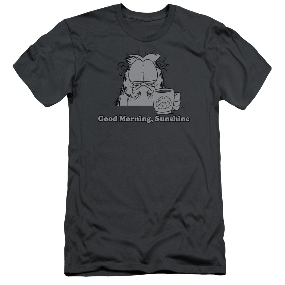 Garfield - Good Morning Sunshine - Short Sleeve Adult 30/1 - Charcoal T-shirt
