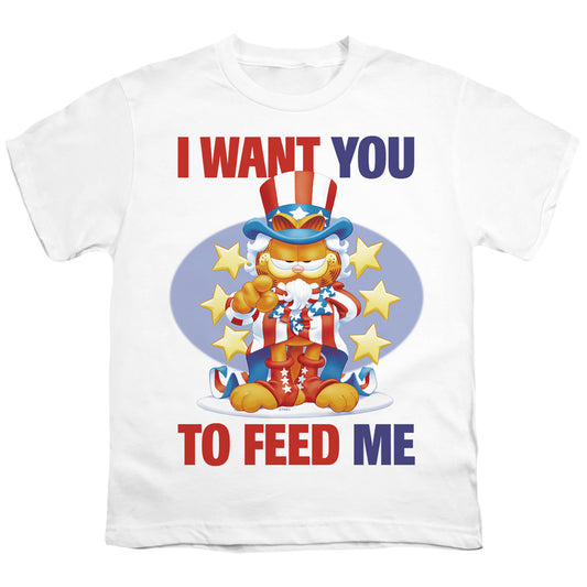 Garfield - I Want You - Short Sleeve Youth 18/1 - White T-shirt