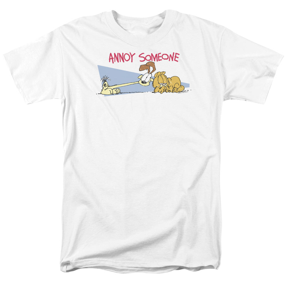 Garfield - Annoy Someone - Short Sleeve Adult 18/1 - White T-shirt