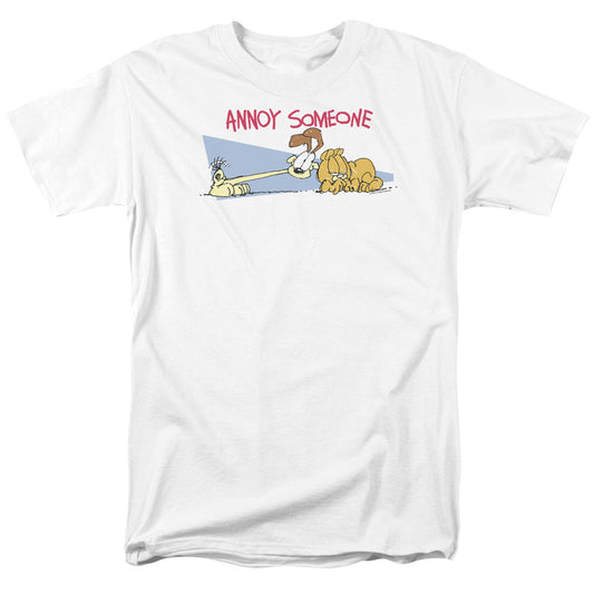 Garfield - Annoy Someone - Short Sleeve Adult 18/1 - White T-shirt