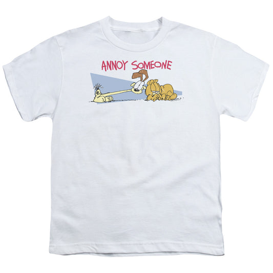 Garfield - Annoy Someone - Short Sleeve Youth 18/1 - White T-shirt