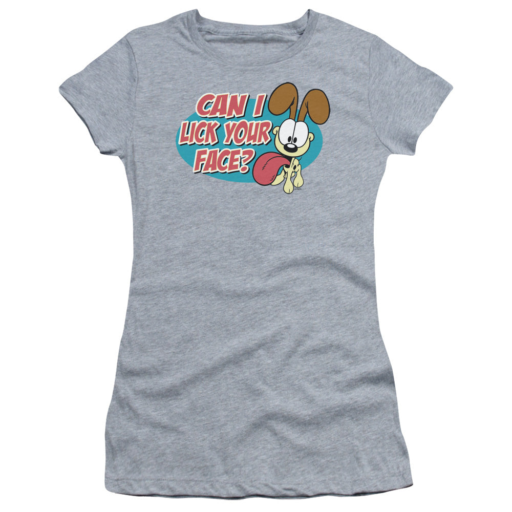 Garfield - Question - Short Sleeve Junior Sheer - Athletic Heather T-shirt