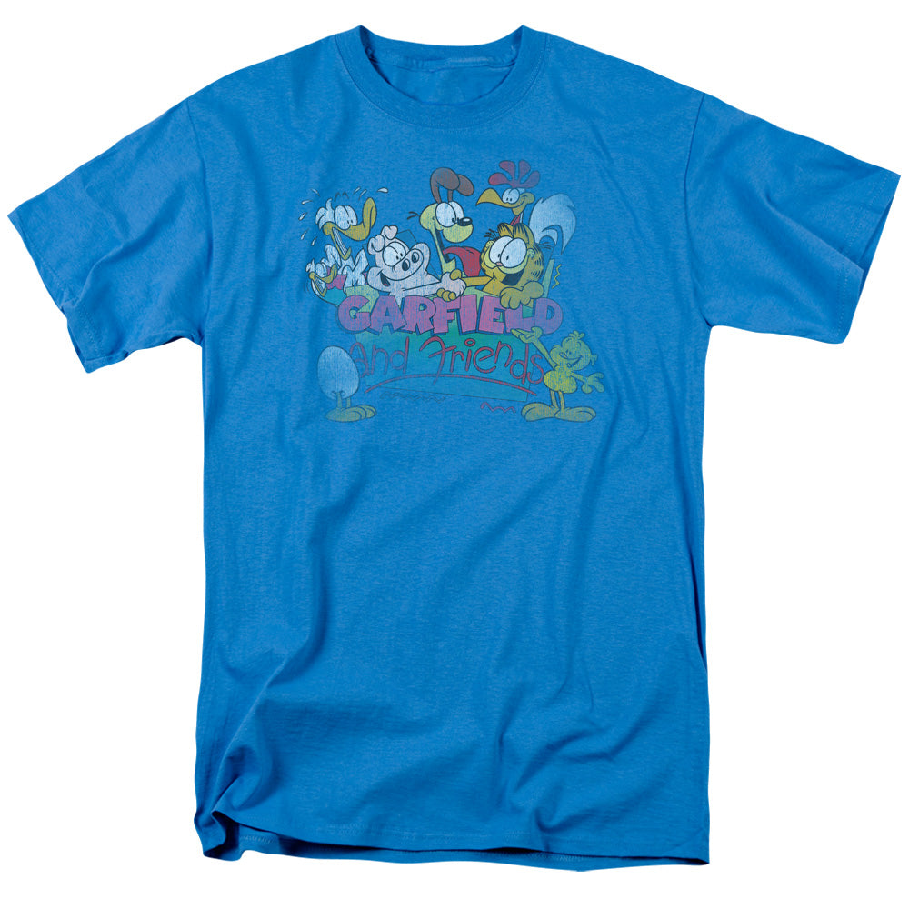 Garfield - Garfield And Friends - Short Sleeve Adult 18/1 - Turquoise T-shirt
