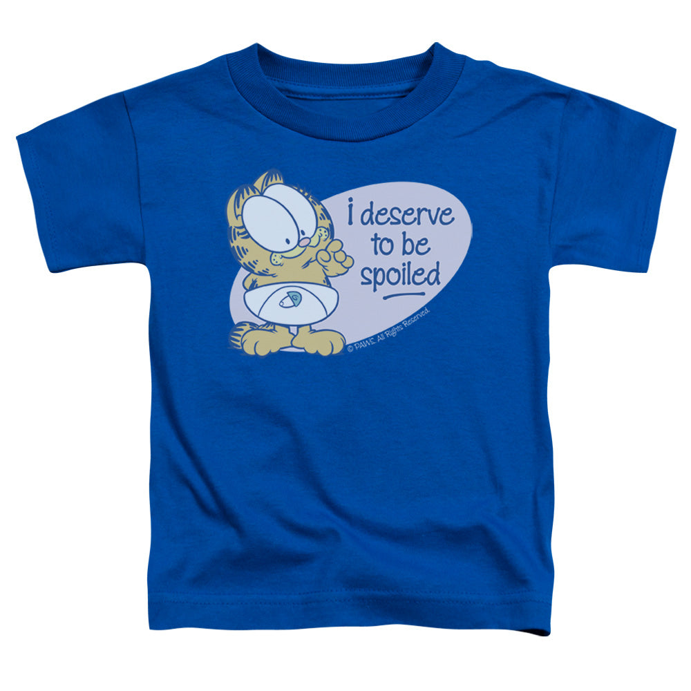 Garfield - Deserve To Be Spoiled - Short Sleeve Toddler Tee - Royal Blue T-shirt