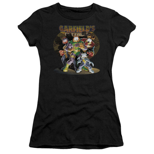 Garfield - Spotlight - Short Sleeve Junior Sheer - Black T-shirt