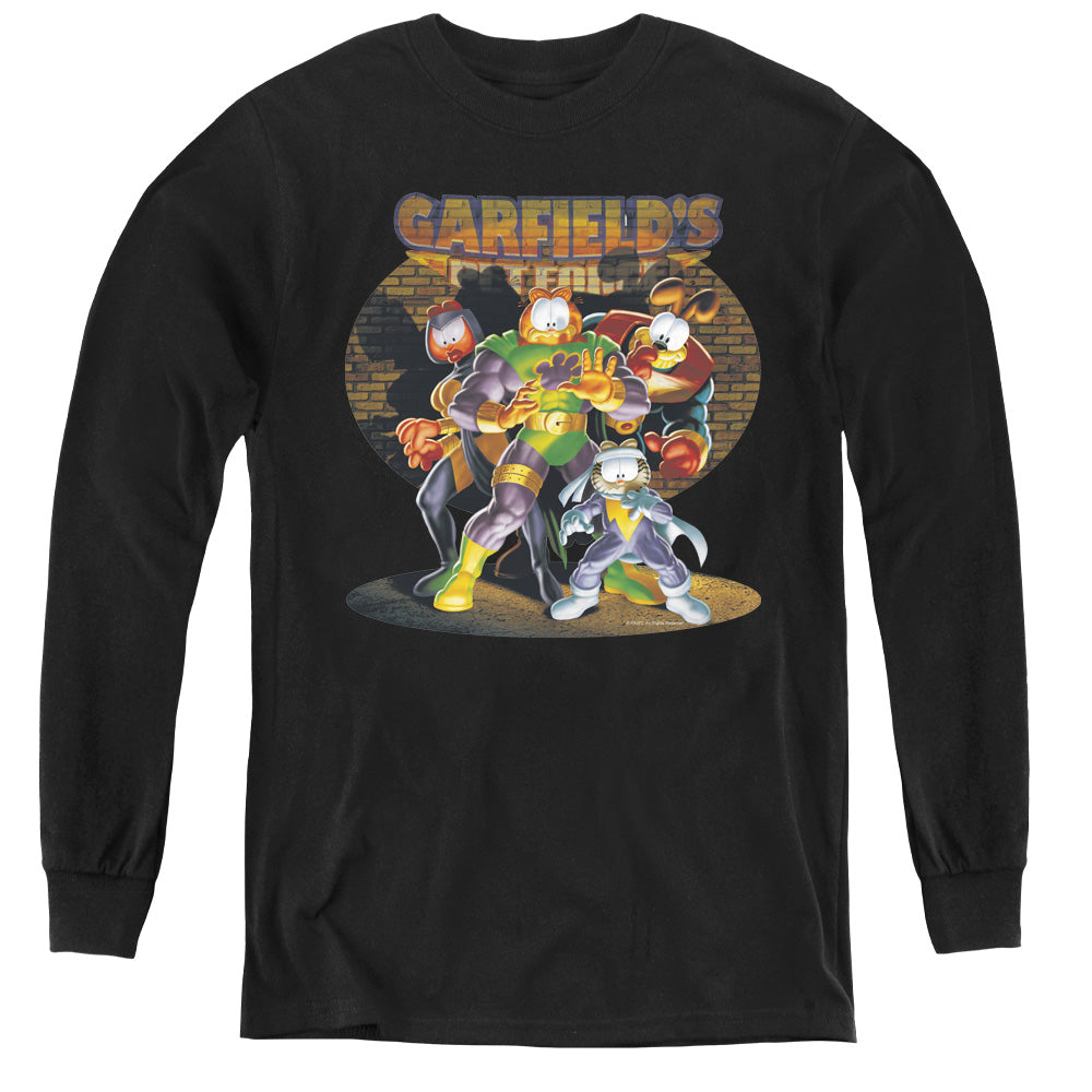Garfield - Spotlight - Youth Long Sleeve Tee - Black