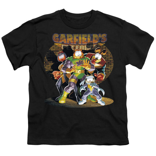 Garfield - Spotlight - Short Sleeve Youth 18/1 - Black T-shirt