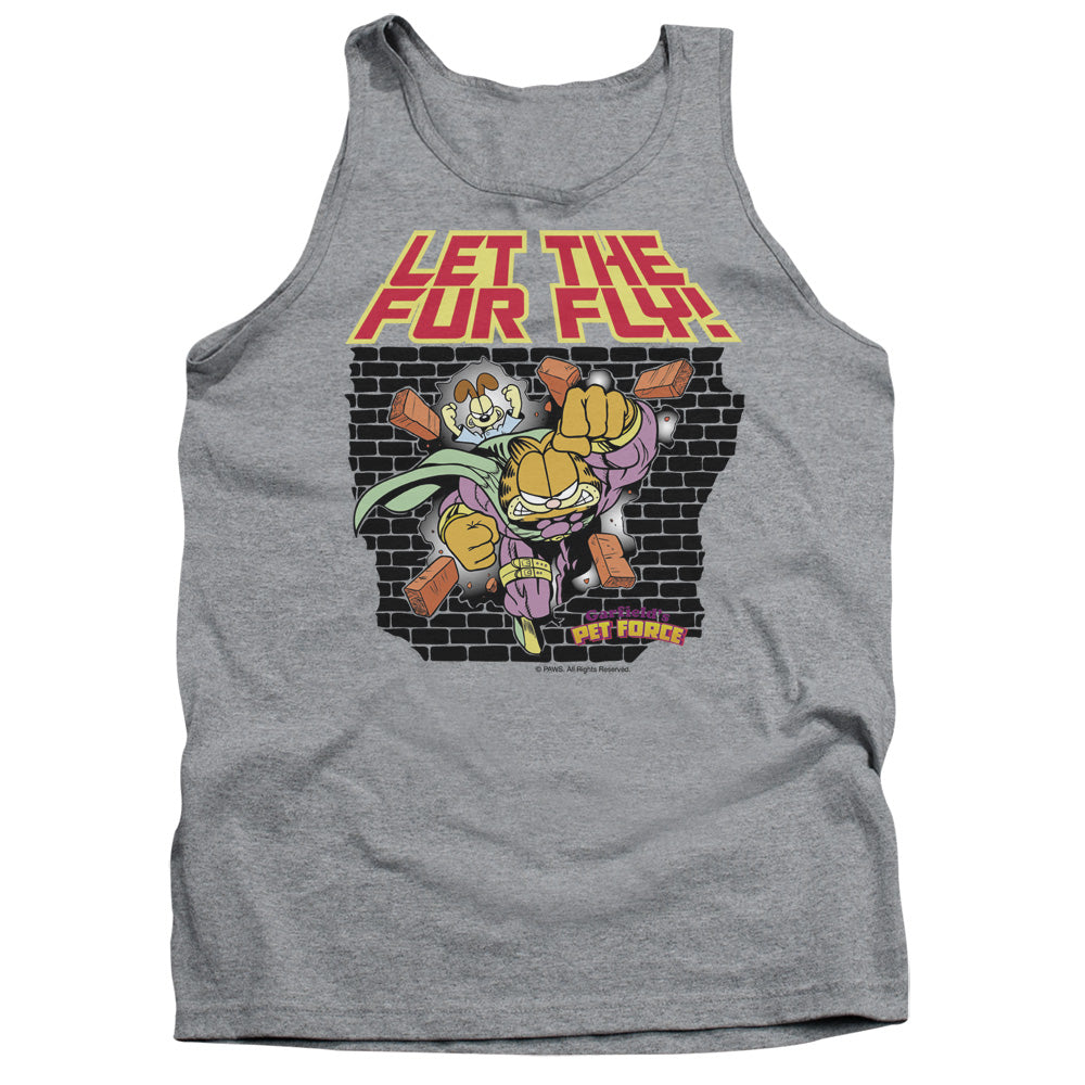 Garfield - Let The Fur Fly - Adult Tank - Athletic Heather