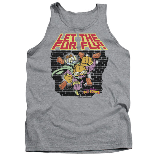 Garfield - Let The Fur Fly - Adult Tank - Athletic Heather