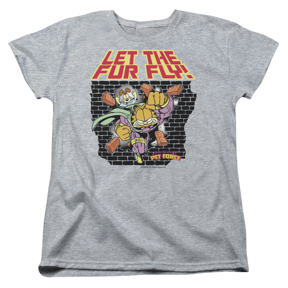 GARFIELD LET THE FUR FLY-S/S WOMENS T-Shirt
