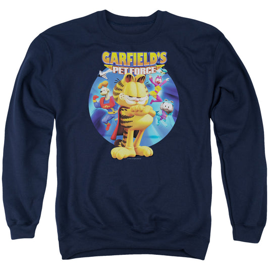 Garfield - Dvd Art - Adult Crewneck Sweatshirt - Navy