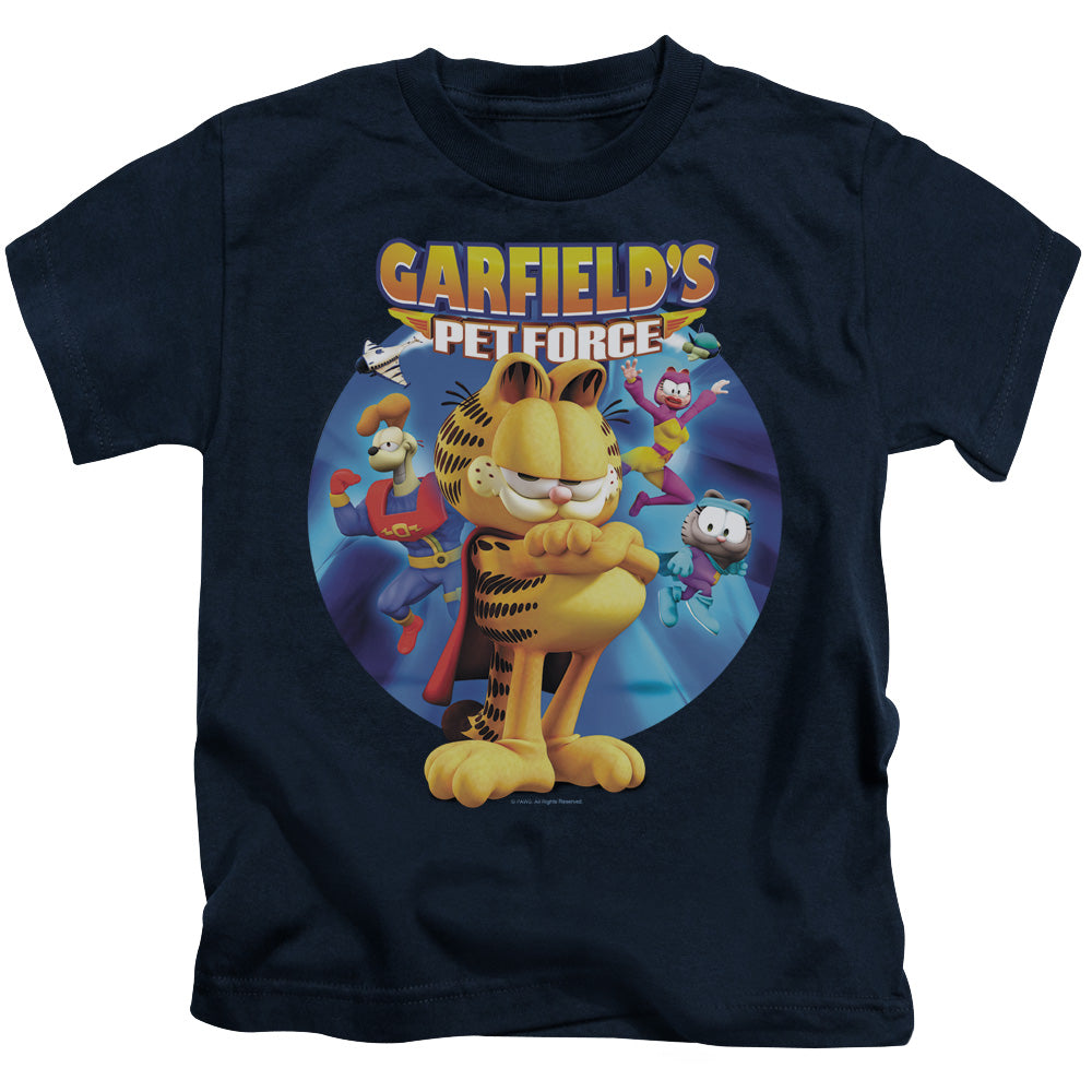 GARFIELD DVD ART - S/S JUVENILE 18/1 - NAVY - T-Shirt