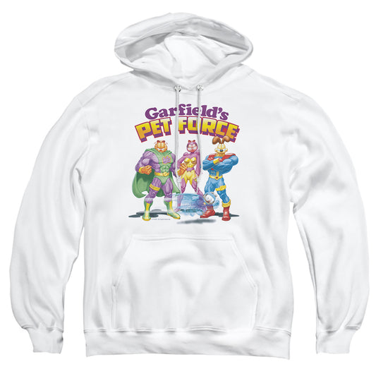 Garfield - Heroes Await - Adult Pull-over Hoodie - White