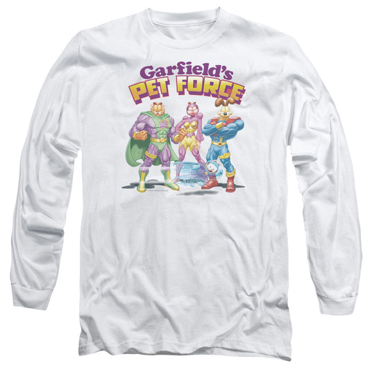 Garfield - Heroes Await - Long Sleeve Adult 18/1 - White T-shirt