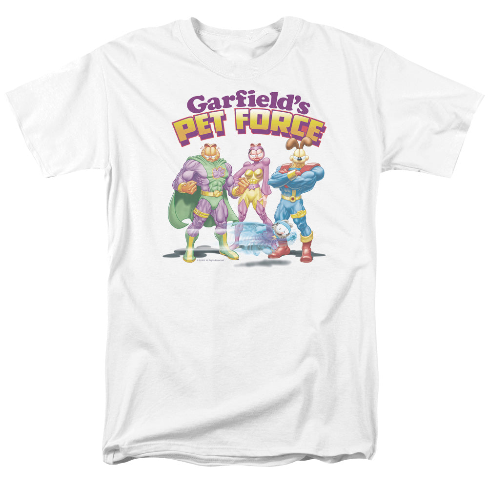 Garfield - Heroes Await - Short Sleeve Adult 18/1 - White T-shirt