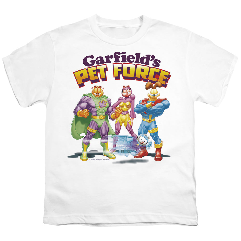 Garfield - Heroes Await - Short Sleeve Youth 18/1 - White T-shirt