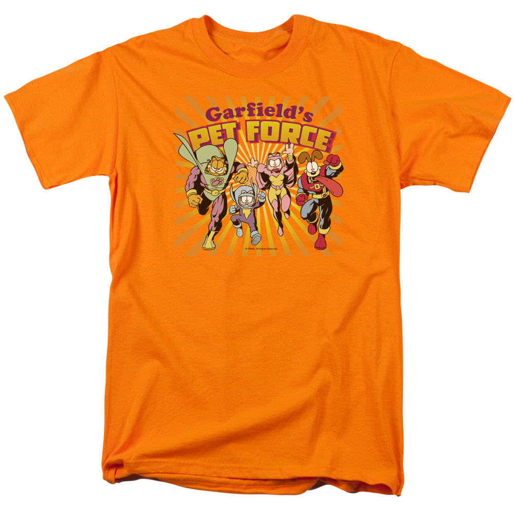 Garfield - Pet Force Burst - Short Sleeve Adult 18/1 - Orange T-shirt