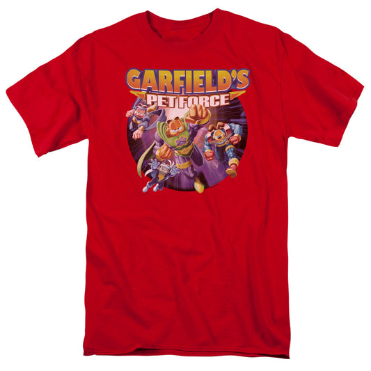 Garfield - Pet Force Four - Short Sleeve Adult 18/1 - Red T-shirt