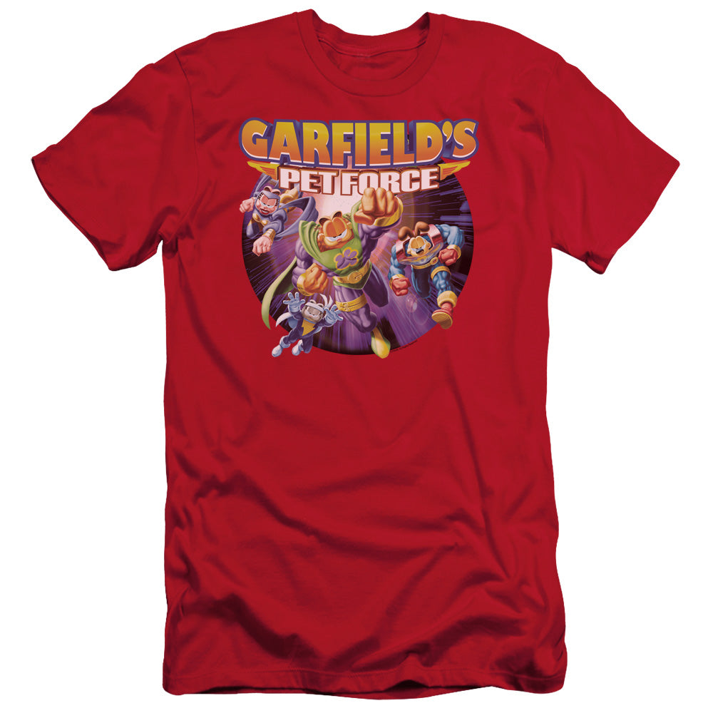Garfield - Pet Force Four - Short Sleeve Adult 30/1 - Red T-shirt
